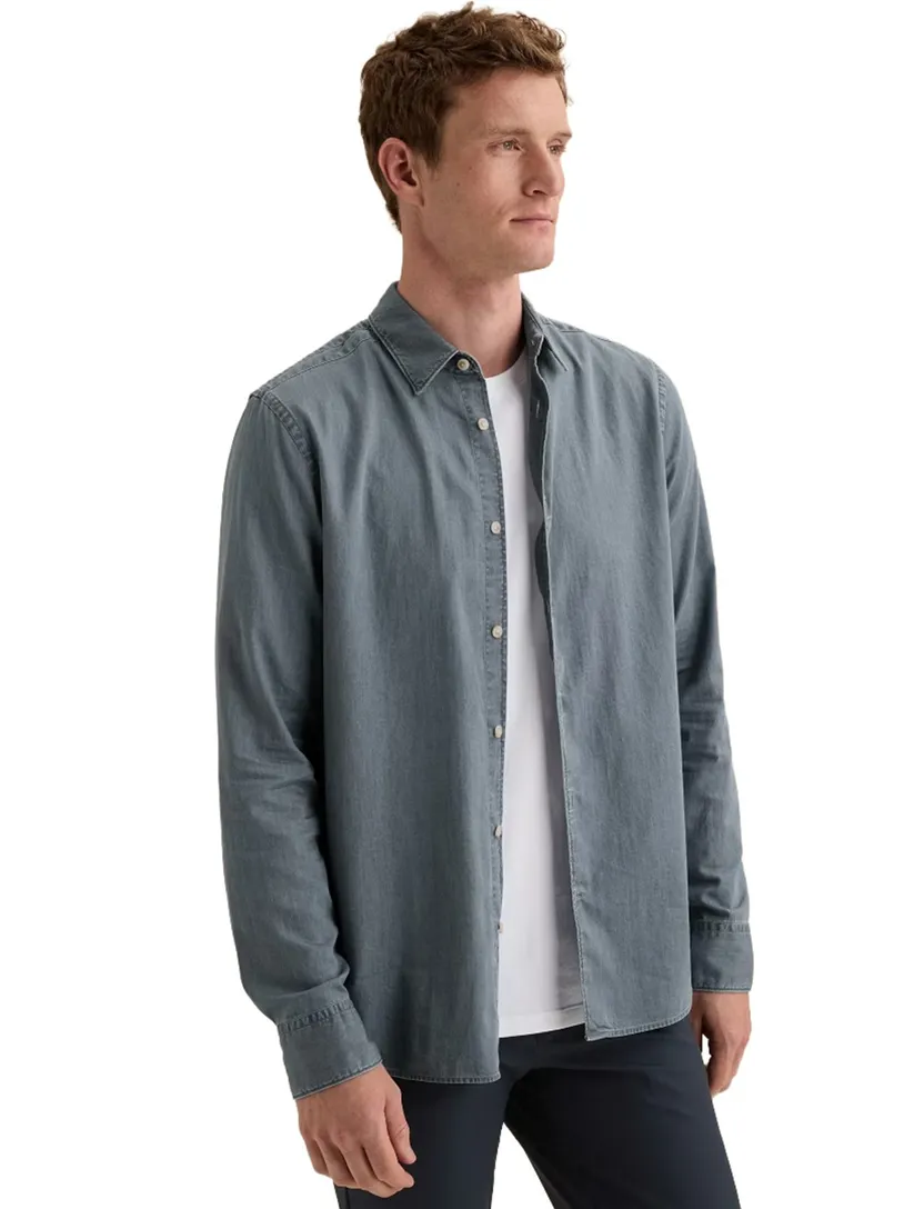 Spijkeroverhemd Vanguard blauw normale fit