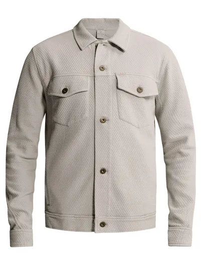 Cast Iron Cast Iron overshirt grijs met borstzak