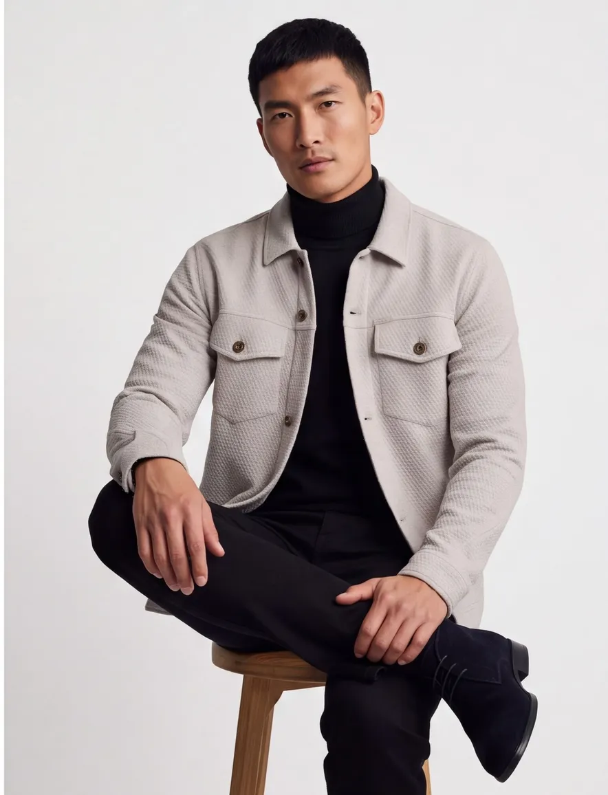 Overshirt Cast Iron grijs CSW2608435-Harbor Mist