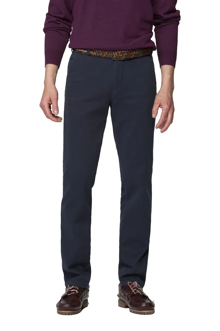 Broek Meyer Bonn donkerblauw chino