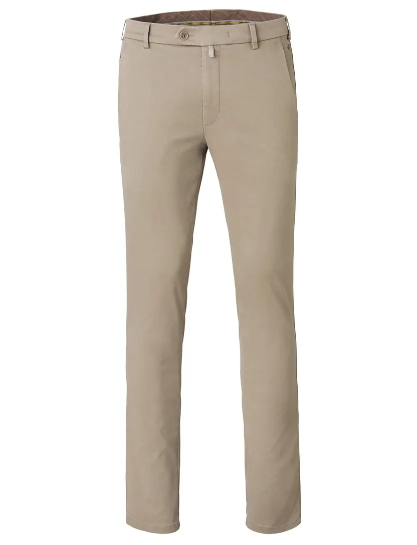 Meyer Bonn broek beige flatfront model