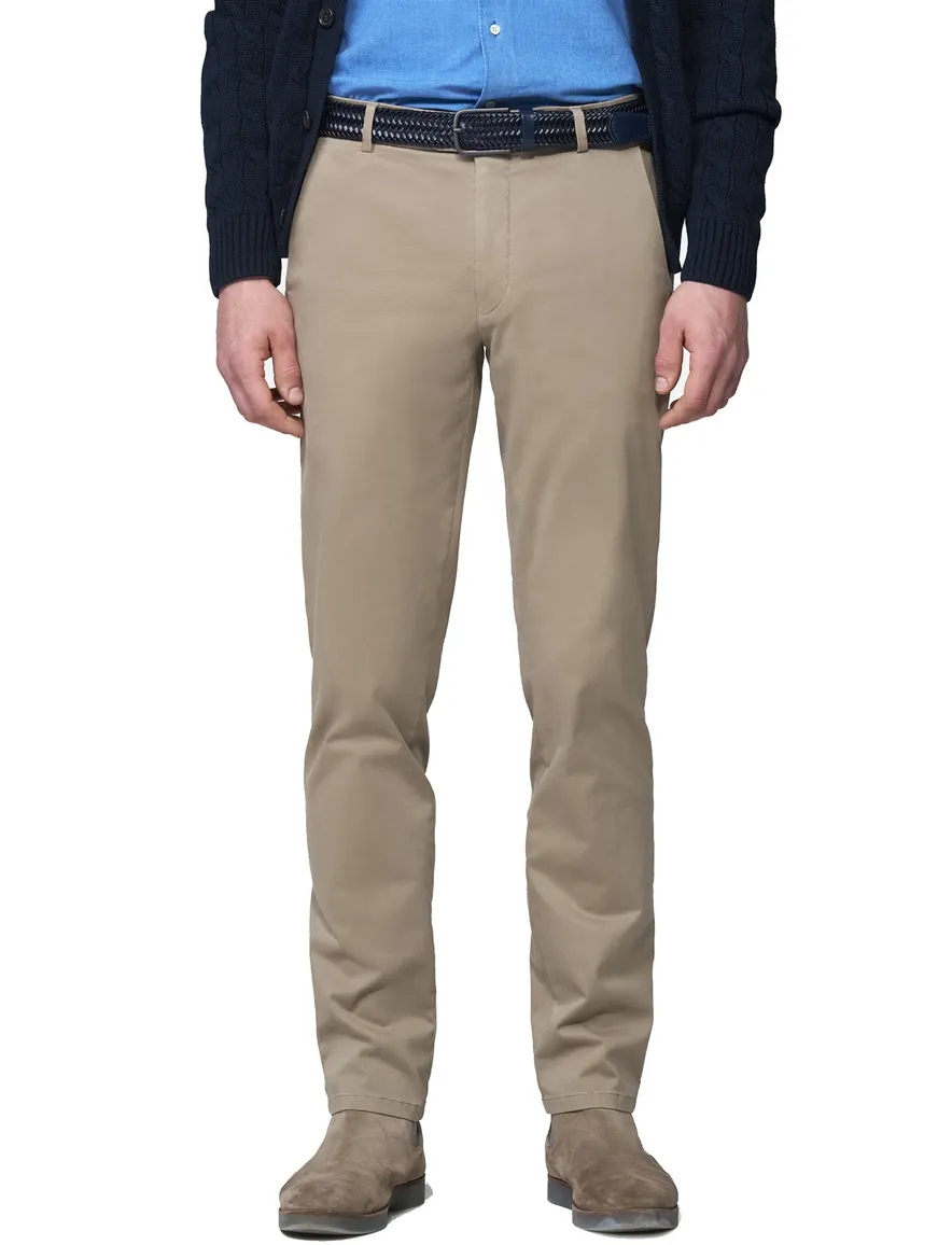 Meyer Bonn beige flatfront broek