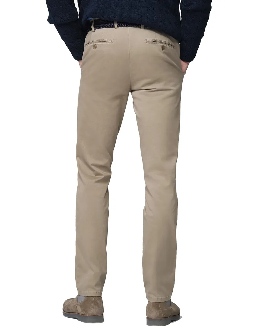 Meyer Bonn beige flatfront broek