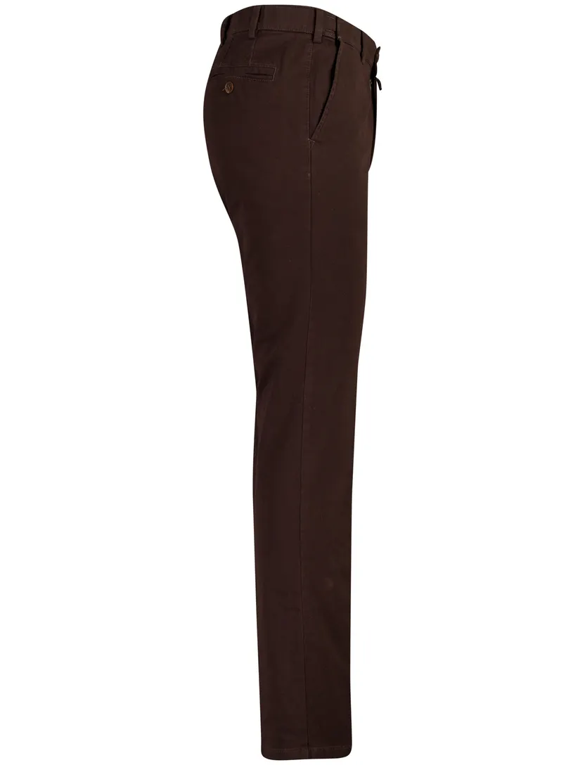 Broek Meyer Oslo bruin normale fit effen