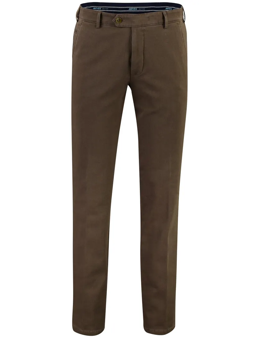 Broek Meyer Bonn bruin normale fit