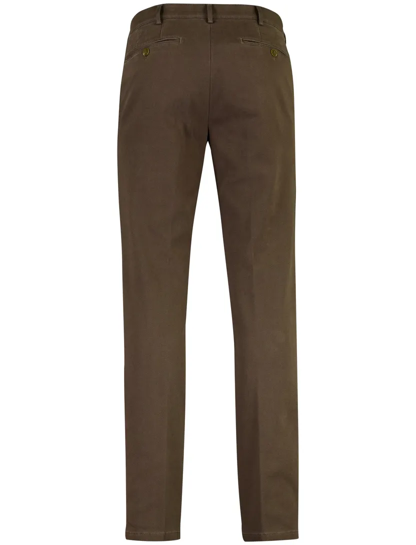 Broek Meyer Bonn bruin normale fit