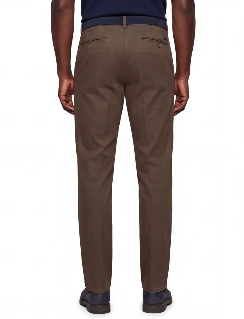 Broek Meyer Bonn bruin normale fit