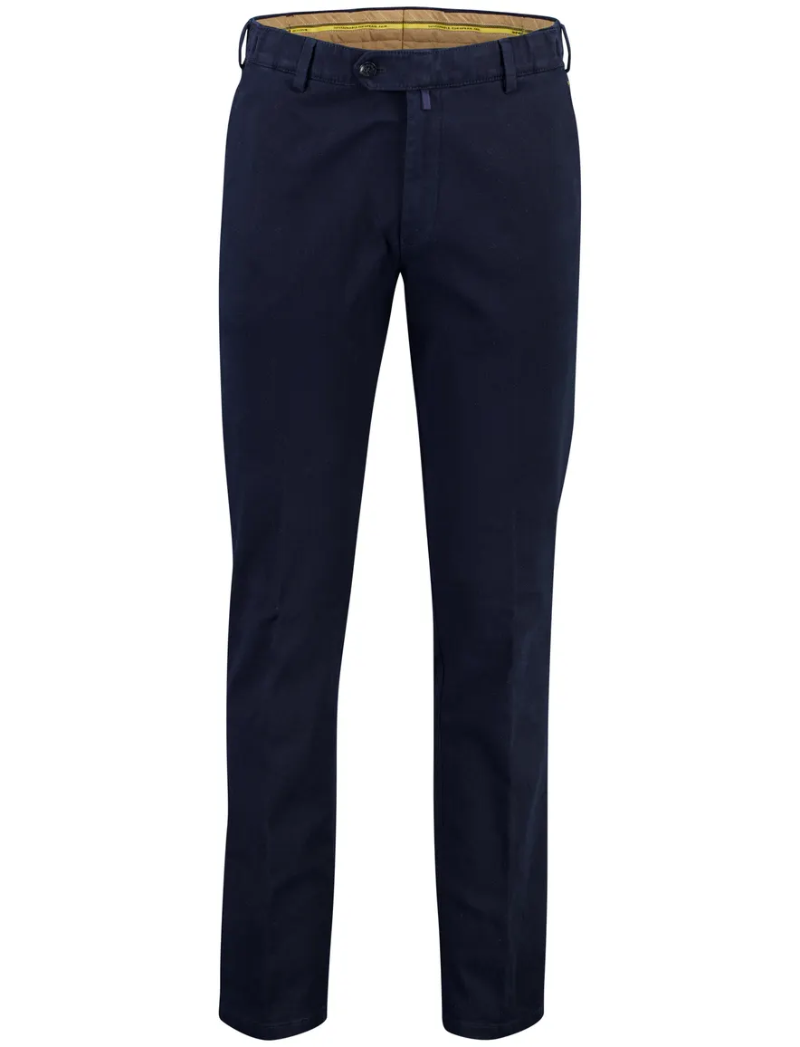Meyer Oslo broek donkerblauw flatfront