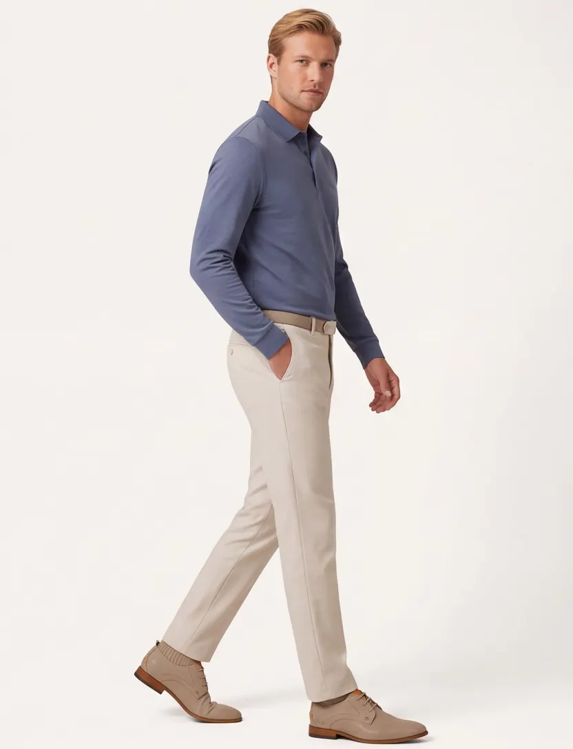 Broeken Meyer camel stretch