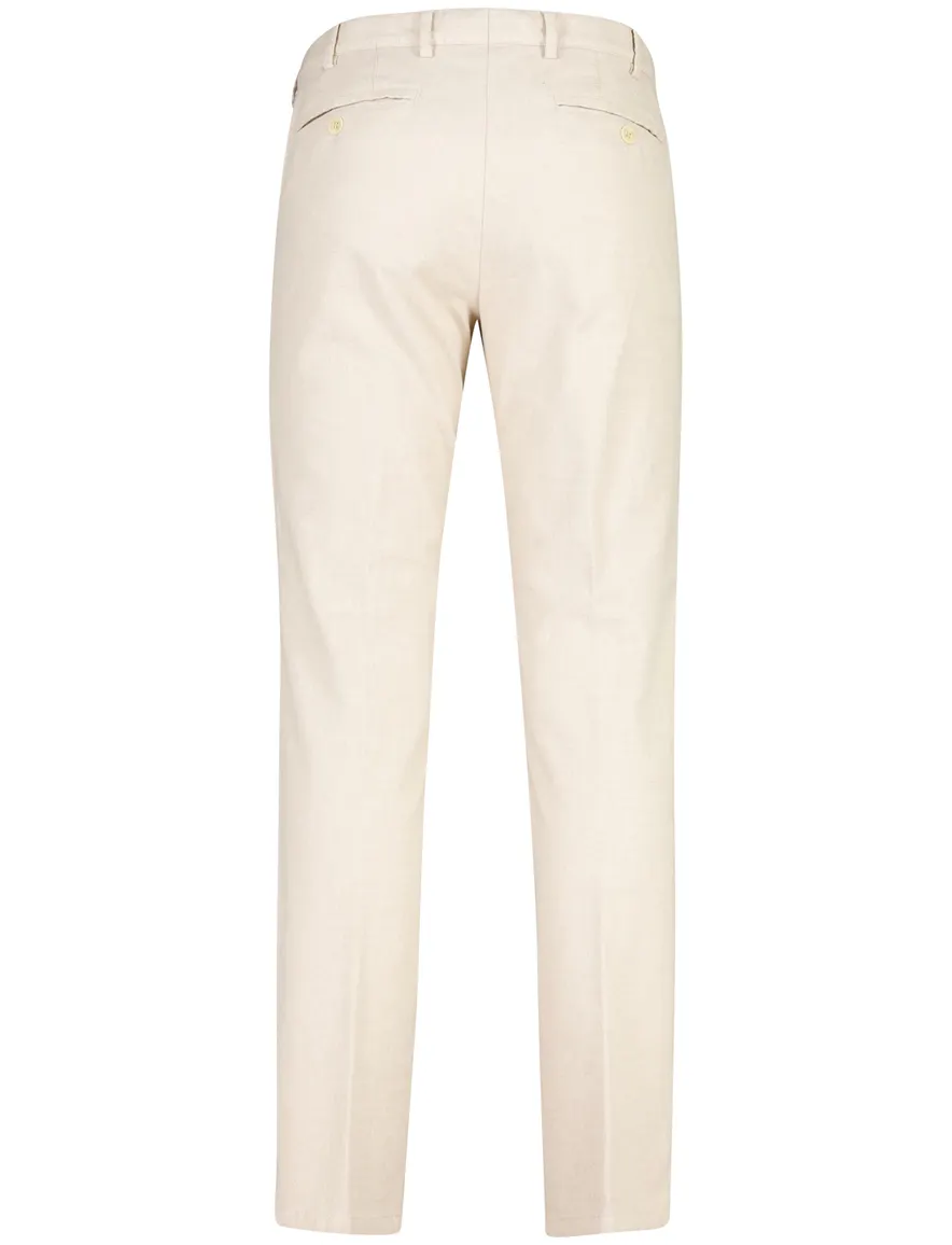 Meyer flatfront broek camel stretch