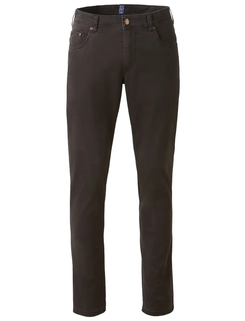 Broek Meyer 5-pocket model bruin normale fit