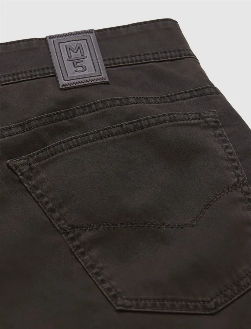 Broek Meyer 5-pocket model bruin normale fit