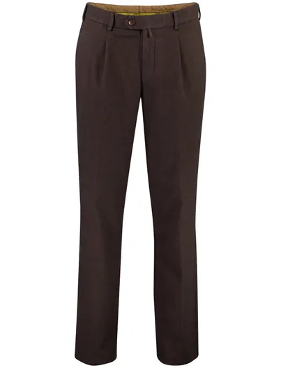 Meyer Meyer broek Milano bruin stretch