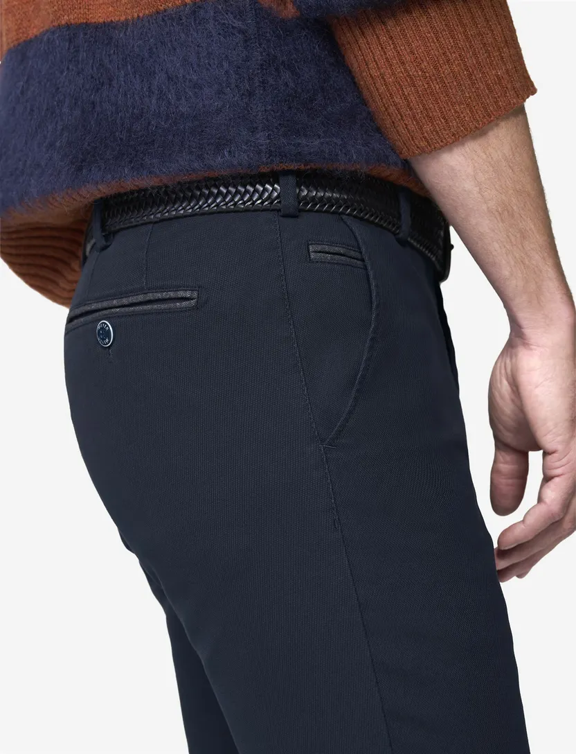 Broek Meyer Bonn donkerblauw flatfront model