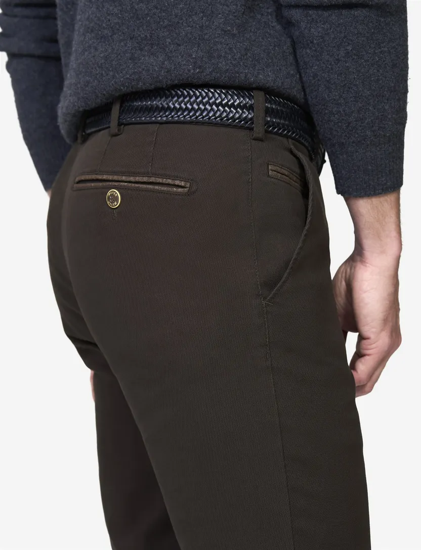 Meyer Bonn broek bruin normale fit