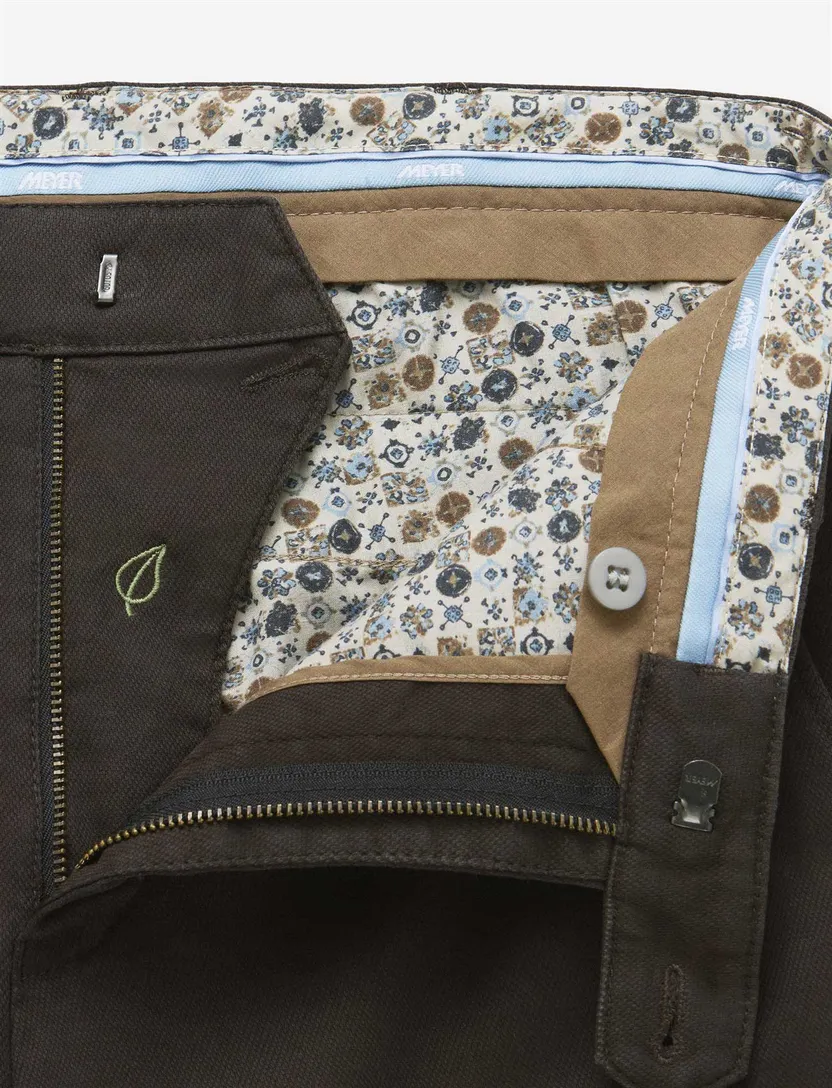 Meyer Bonn broek bruin normale fit