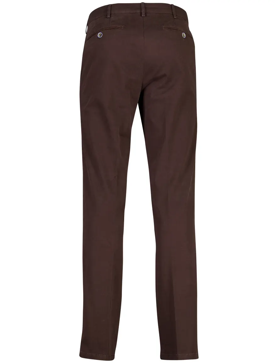 Meyer broek bruin flatfront model