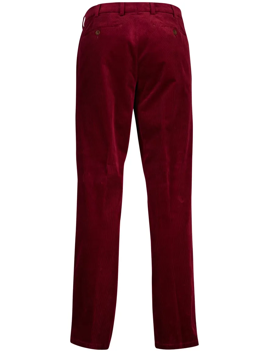 Meyer broek bordeaux rib flatfront model