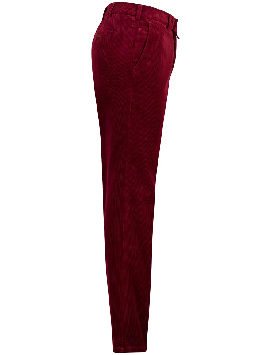 Meyer broek bordeaux rib flatfront model