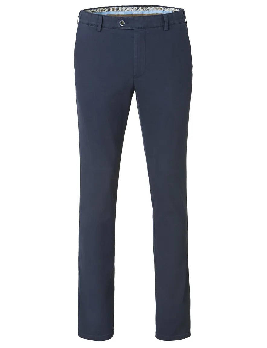 Meyer Oslo donkerblauwe flatfront broeken