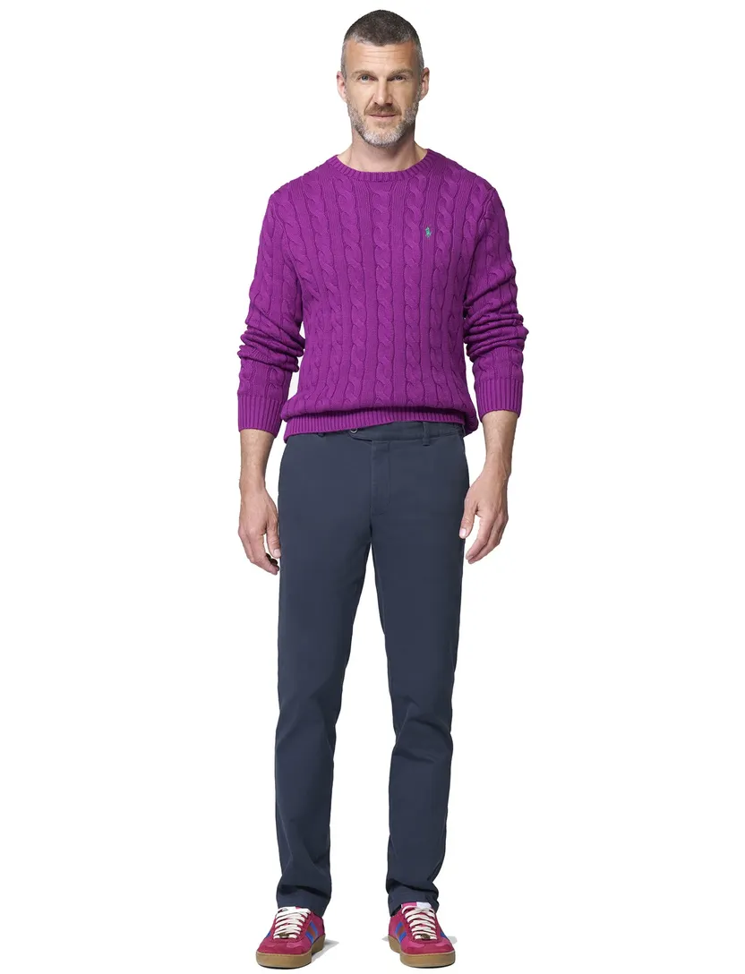 Meyer Oslo donkerblauw flatfront model