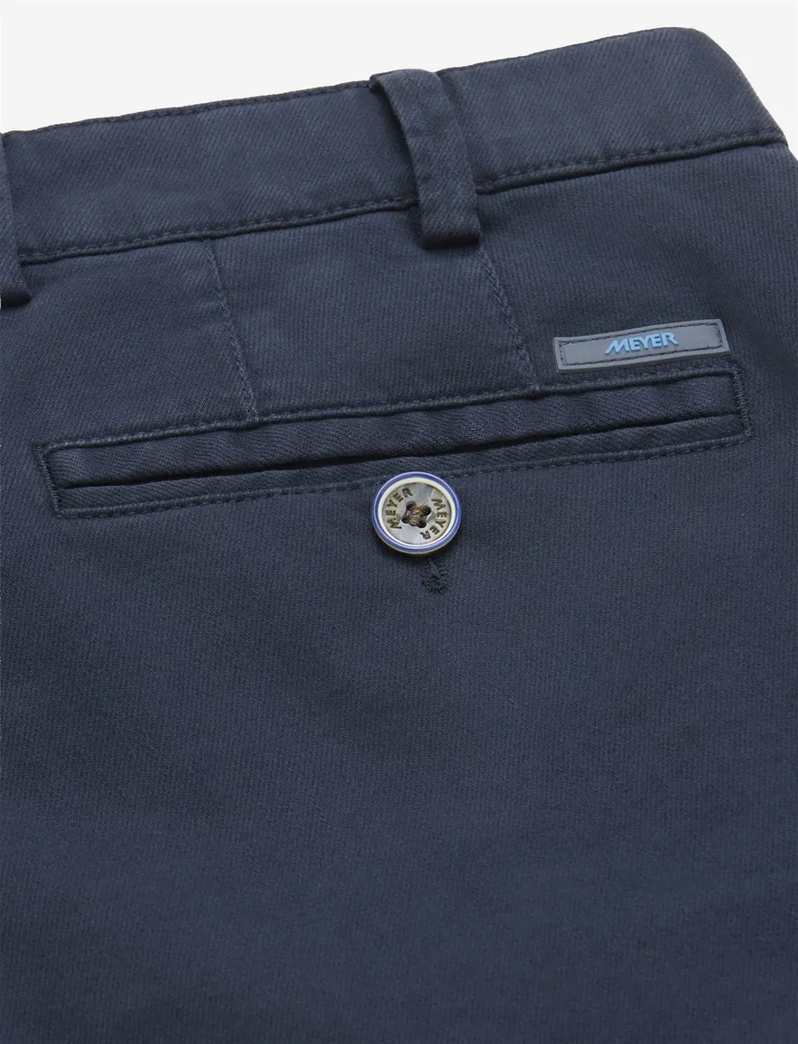 Meyer Oslo donkerblauwe flatfront broeken