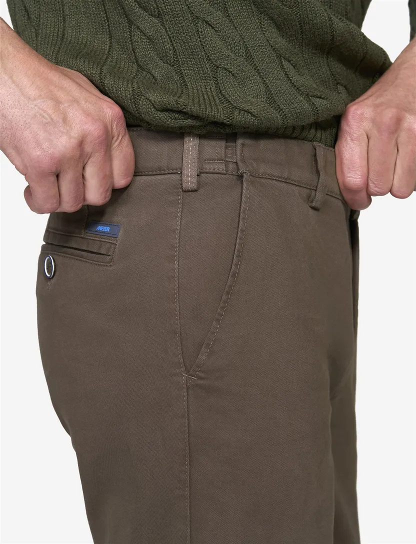 Broek Meyer Oslo bruin normale fit