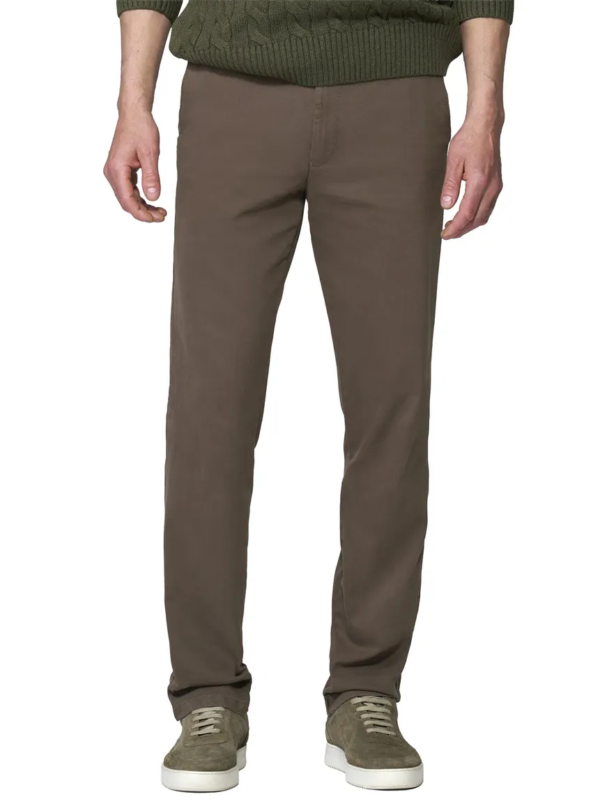 Meyer Oslo broek bruin flatfront model