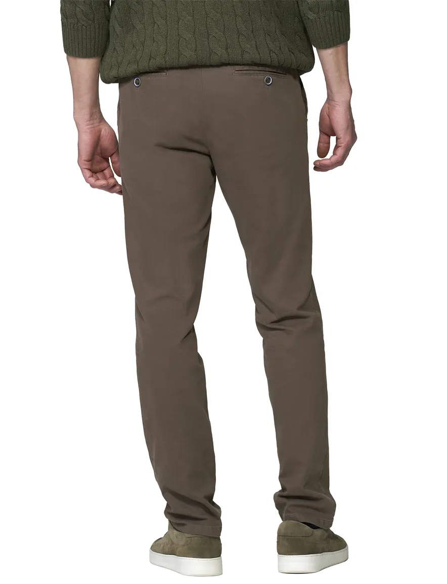 Meyer Oslo broek bruin flatfront model