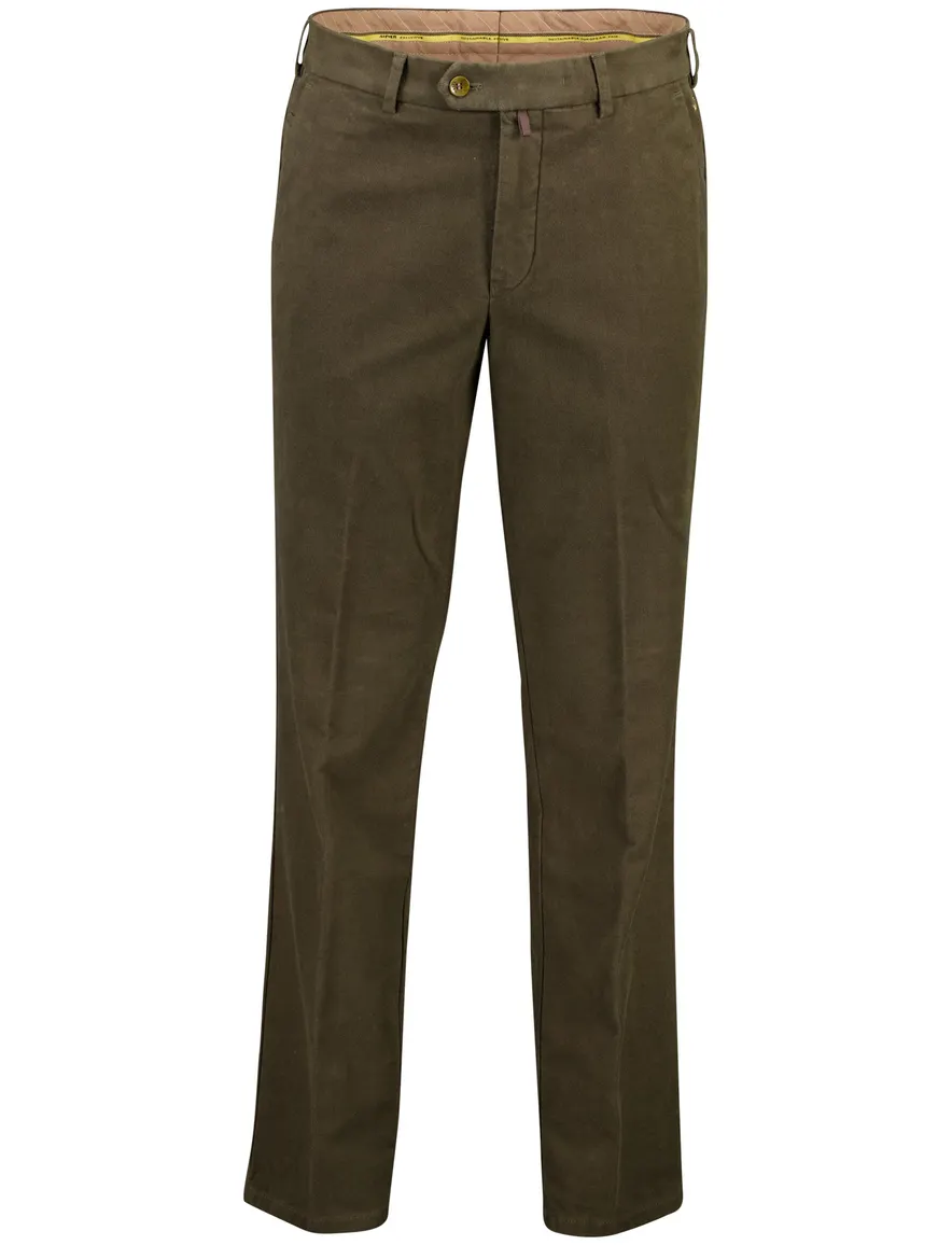 Meyer Roma broek donkergroen flatfront