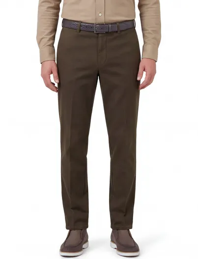 Meyer Meyer Roma broek donkergroen flatfront