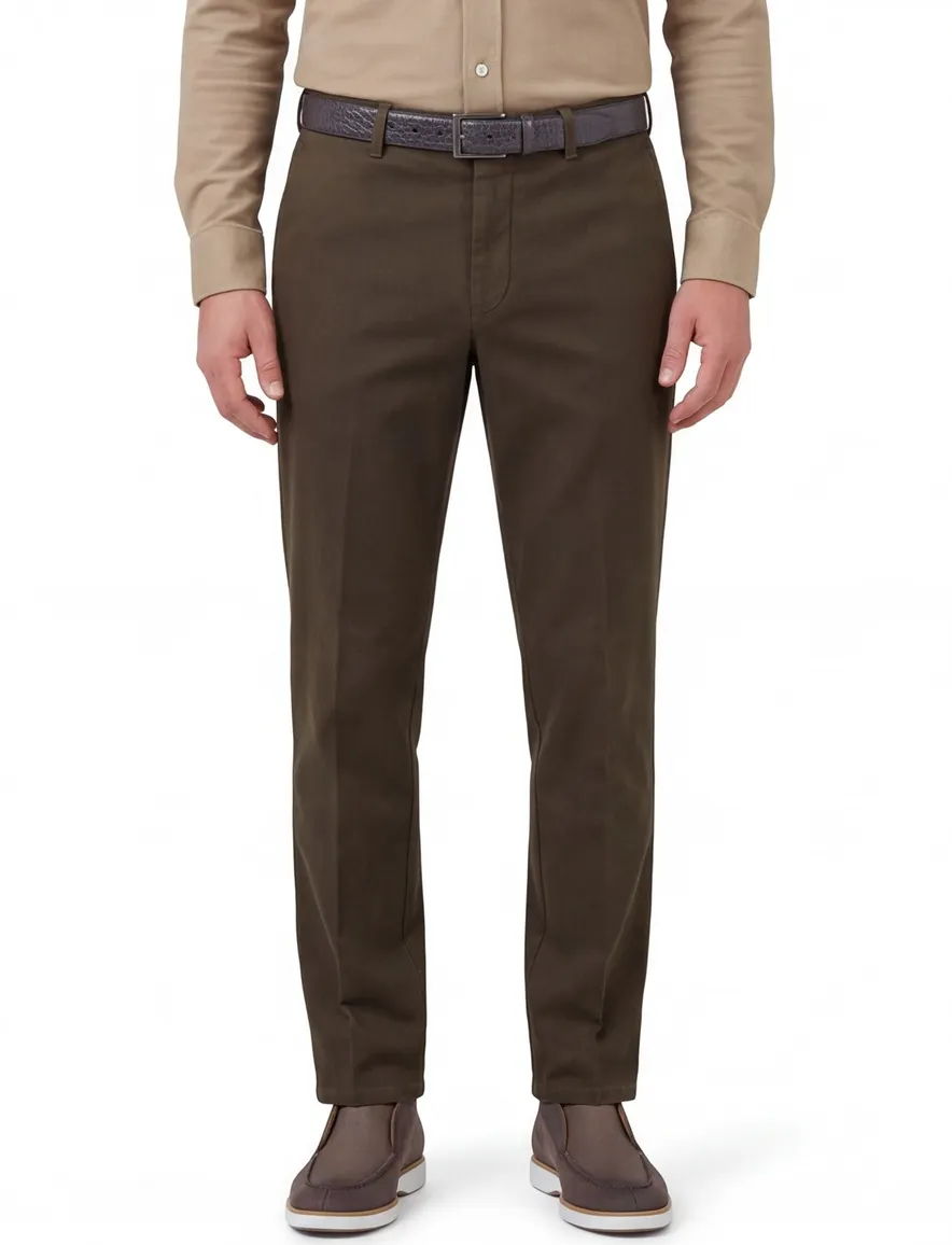 Meyer Roma broek donkergroen flatfront