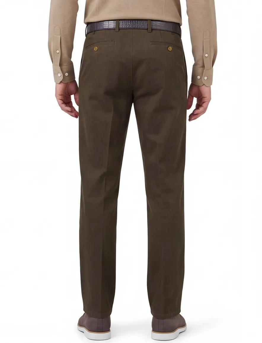 Meyer Roma broek donkergroen flatfront