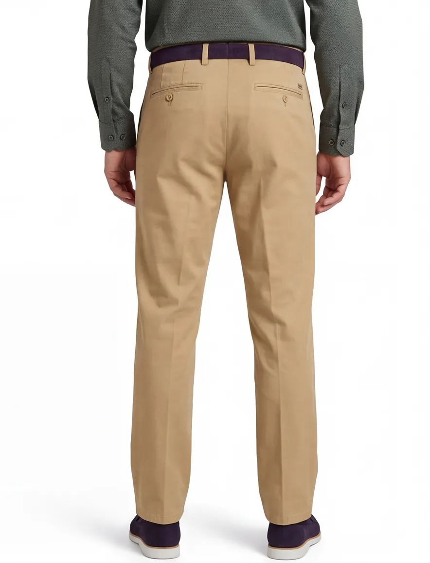 Meyer Roma chino camel effen