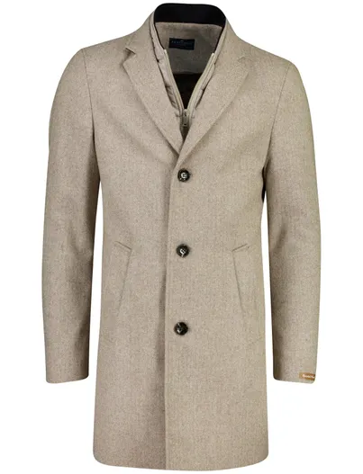 Portofino Portofino overjas beige gemeleerd