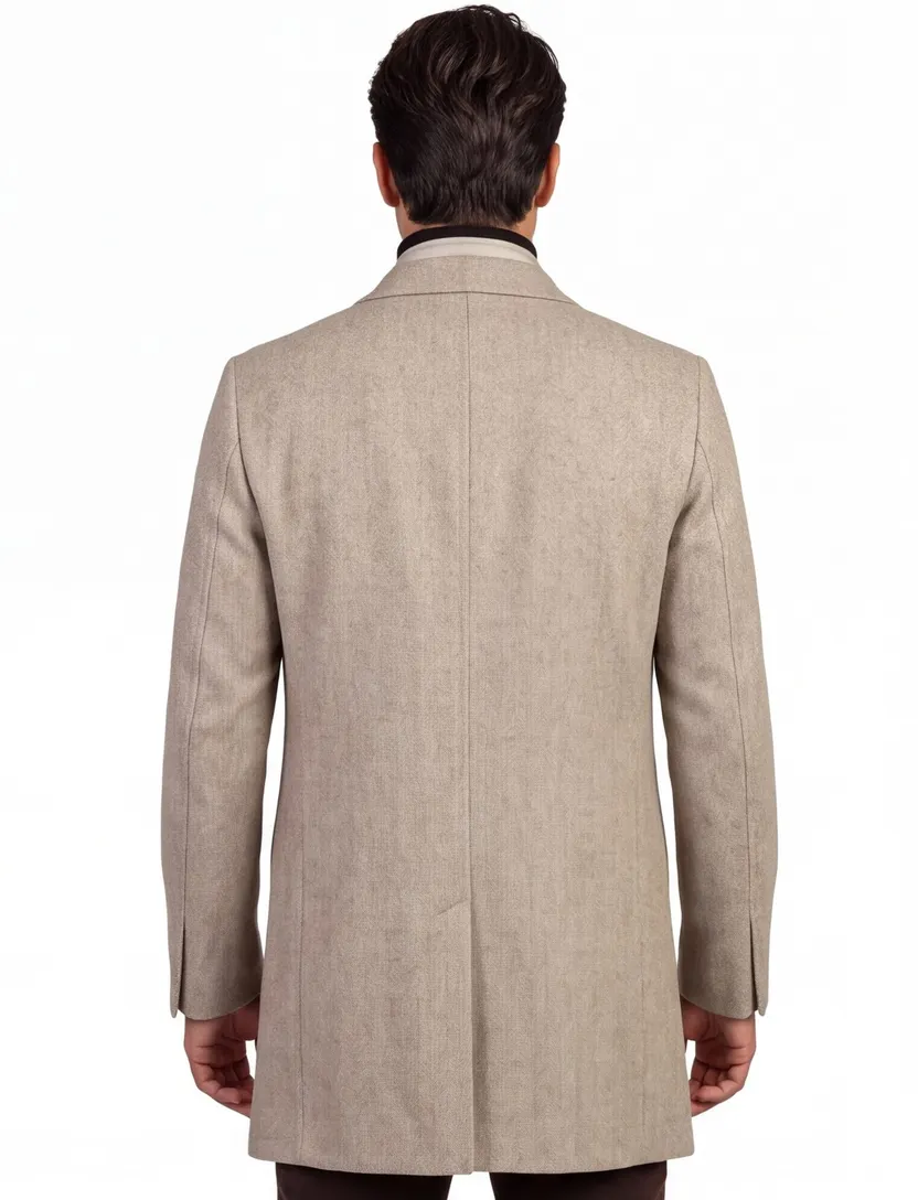 Overjas Portofino beige gemeleerd