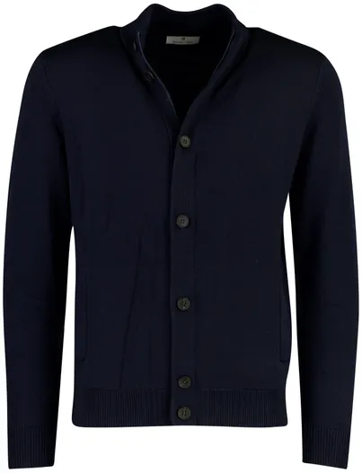 Thomas Maine Overshirt Thomas Maine donkerblauw met borstzak
