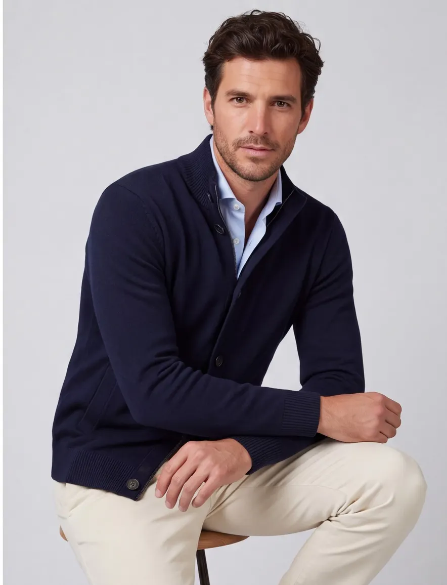Overshirt Thomas Maine donkerblauw
