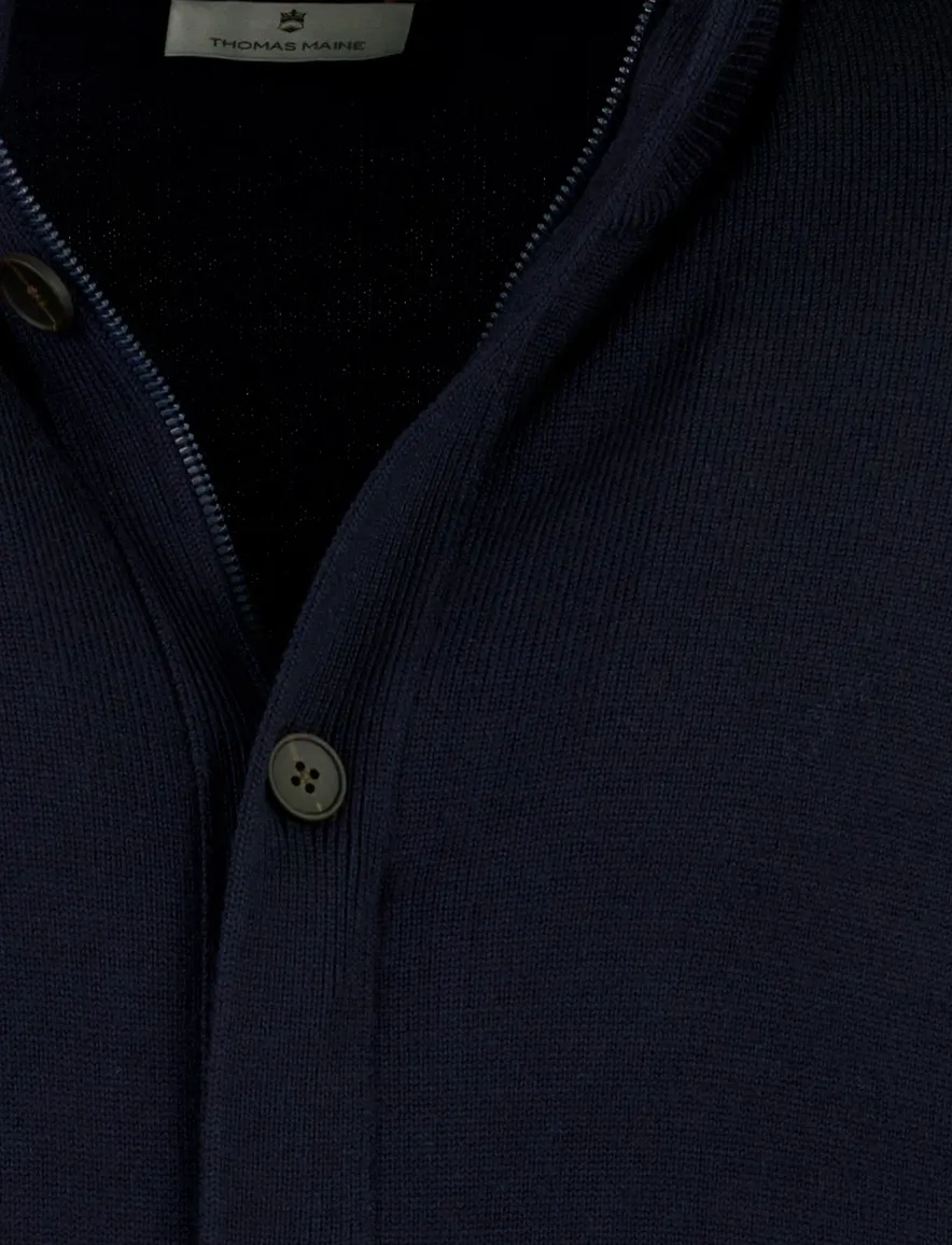 Thomas Maine overshirt donkerblauw