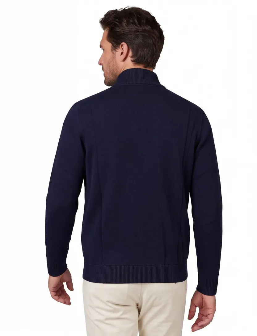 Overshirt Thomas Maine donkerblauw met borstzak