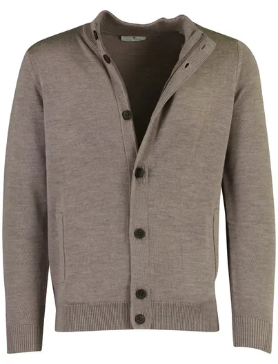 Thomas Maine Vest Thomas Maine taupe gemeleerd