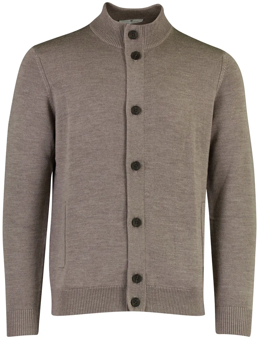 Thomas Maine vest taupe gemeleerd
