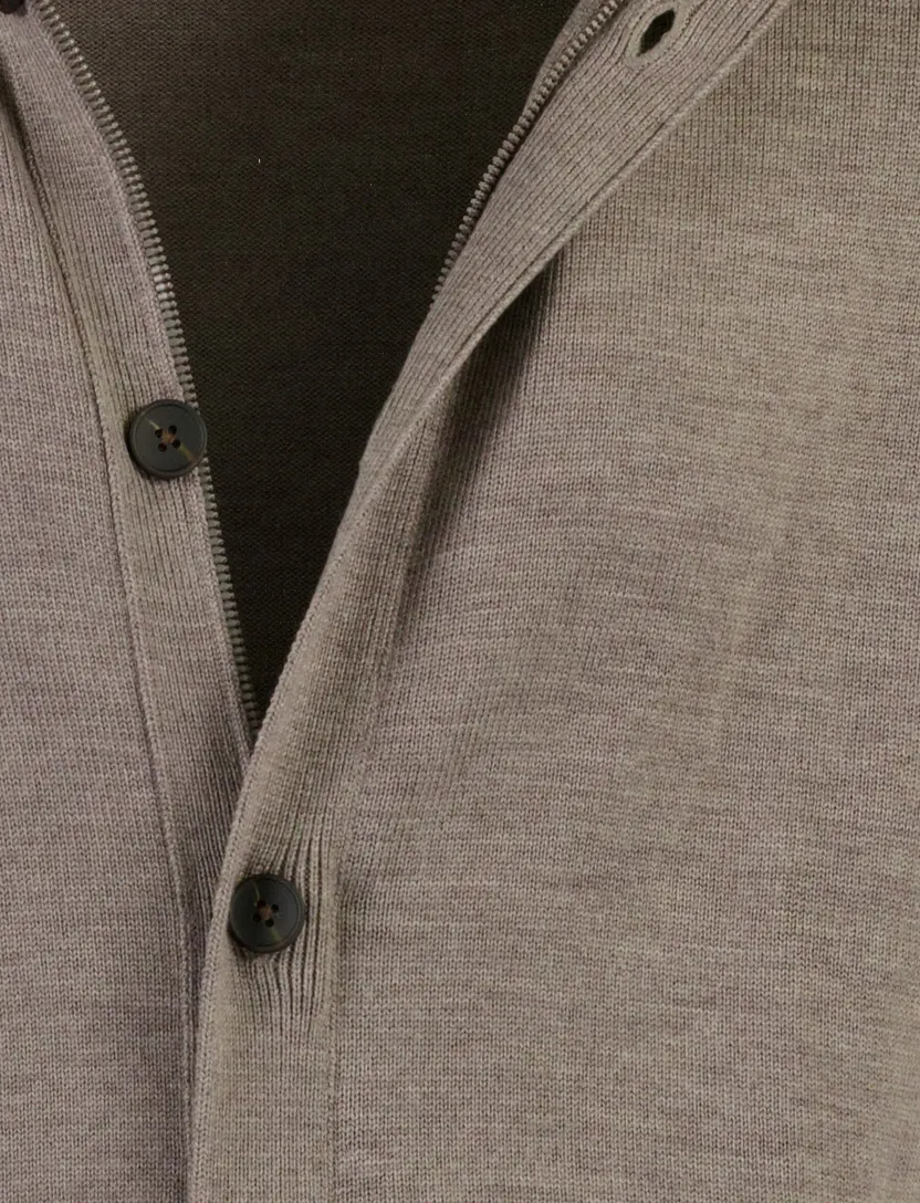 Vest Thomas Maine taupe gemeleerd