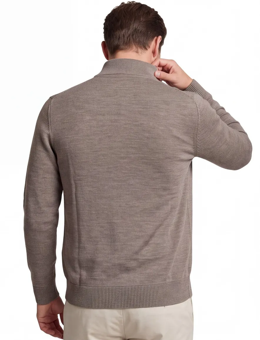 Thomas Maine vest taupe gemeleerd