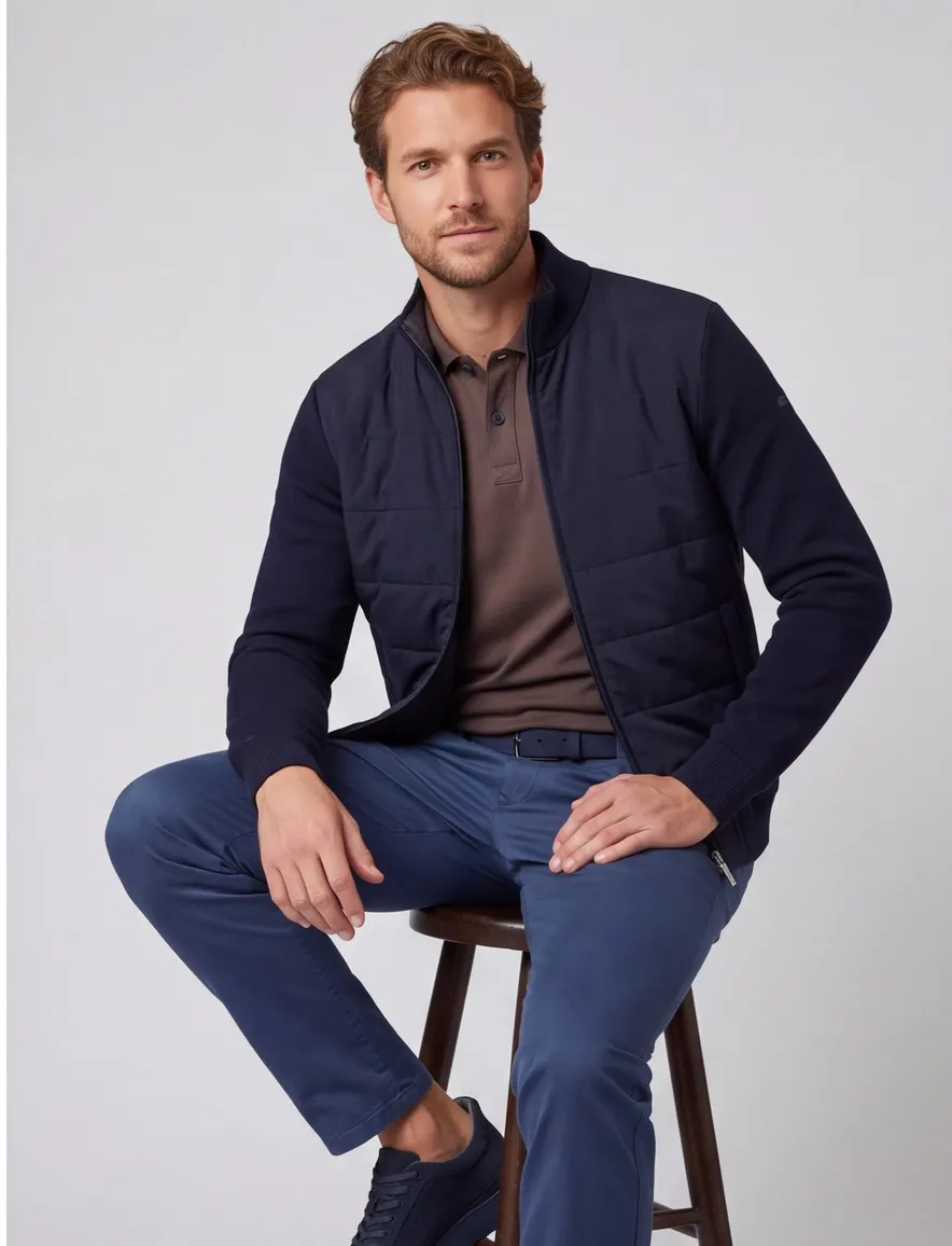 Thomas Maine outdoor vest donkerblauw