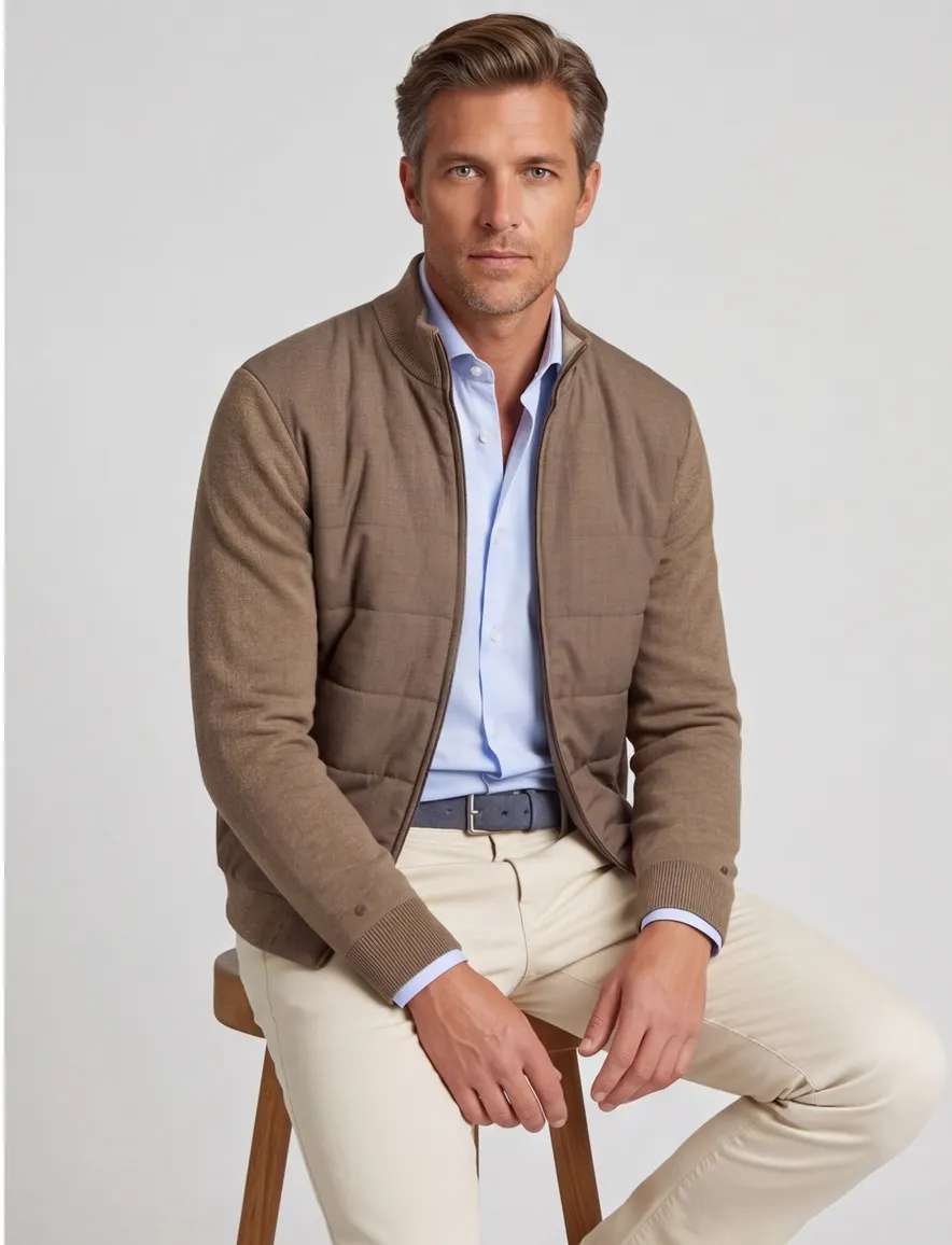 Thomas Maine outdoor vest bruin warm