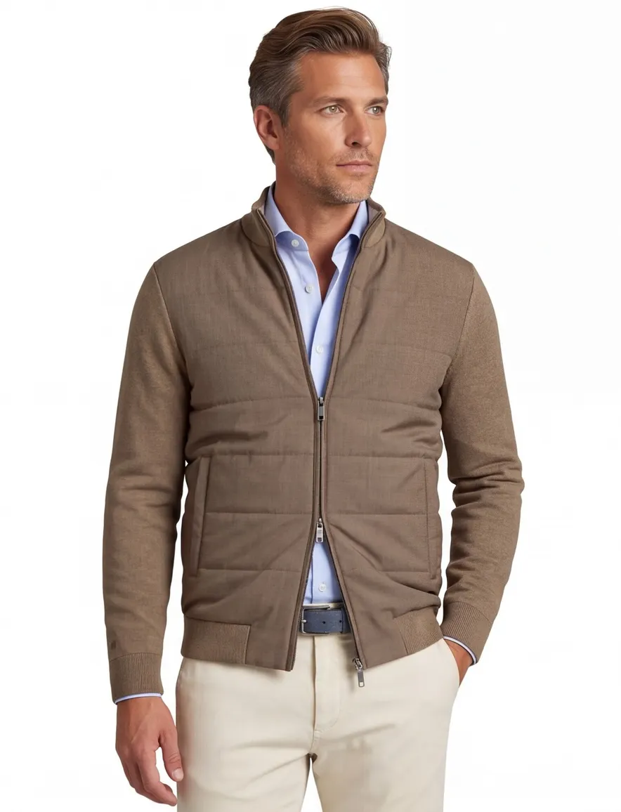 Thomas Maine outdoor vest bruin warm