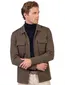 overshirt Thomas Maine bruin wijde fit