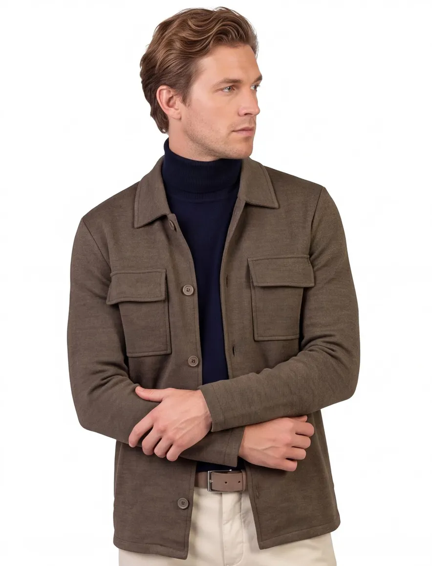 Overshirt Thomas Maine bruin