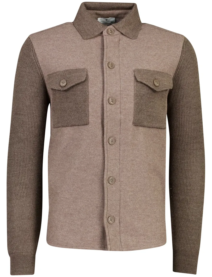 Overshirt Thomas Maine bruin